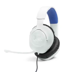 JBL Quantum 100P Console Wired Over-Ear Gaming Headphones - White/Blue