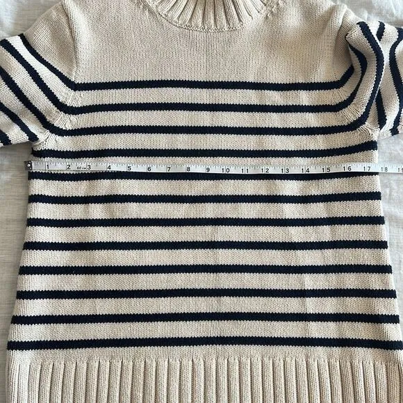 J. Crew Women's Cotton turtleneck sweater in stripe Size Small