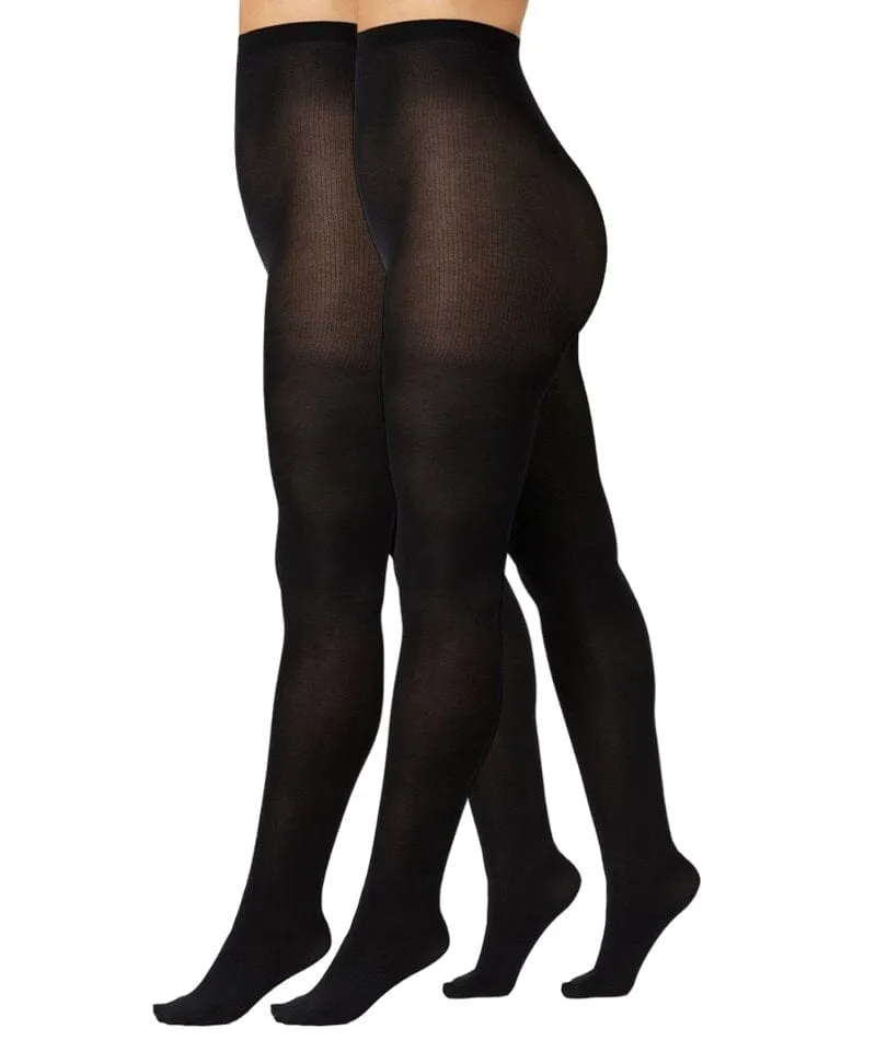 Kayser Plus Opaque Tight 2 Pack - Black