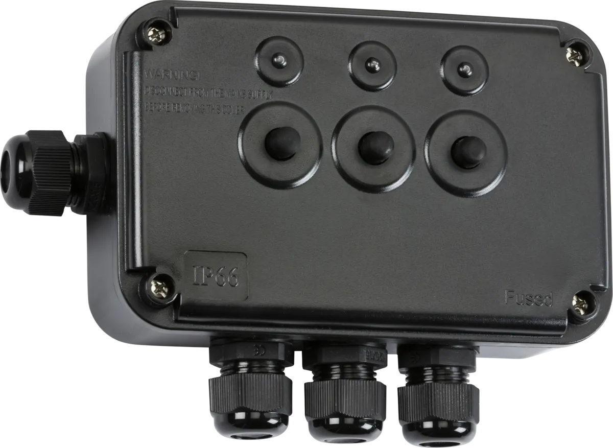 Knightsbridge OP3GBK Weatherproof IP66 13A 3G Switch Box