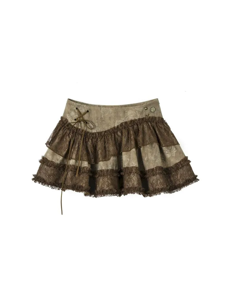 Lace Splicing Multi-Layer Cake Skirt【s0000009973】