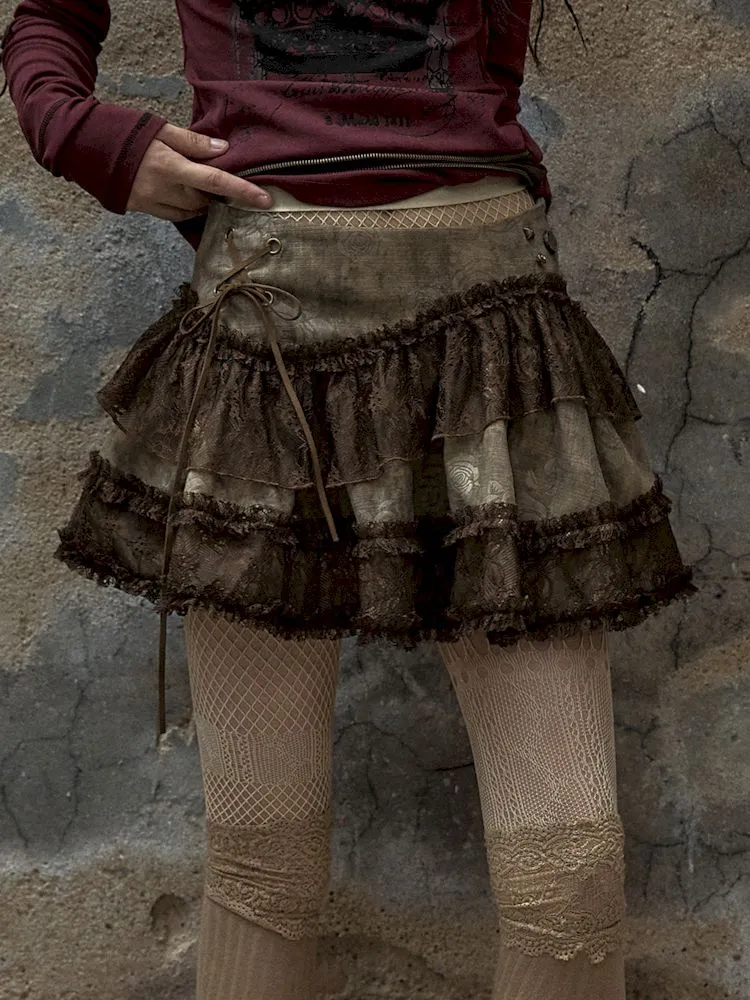 Lace Splicing Multi-Layer Cake Skirt【s0000009973】