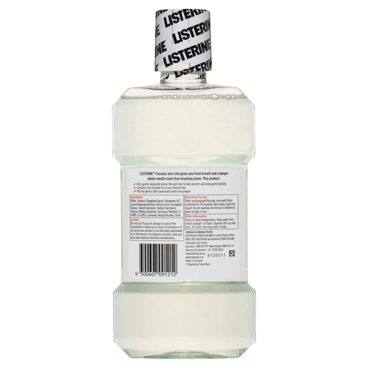 Listerine Antibacterial Mouthwash Limited Edition Coconut And Lime 500mL