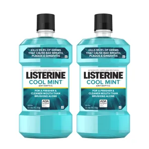 Listerine Cool Mint Antiseptic Mouthwash, 1.5L Twinpack
