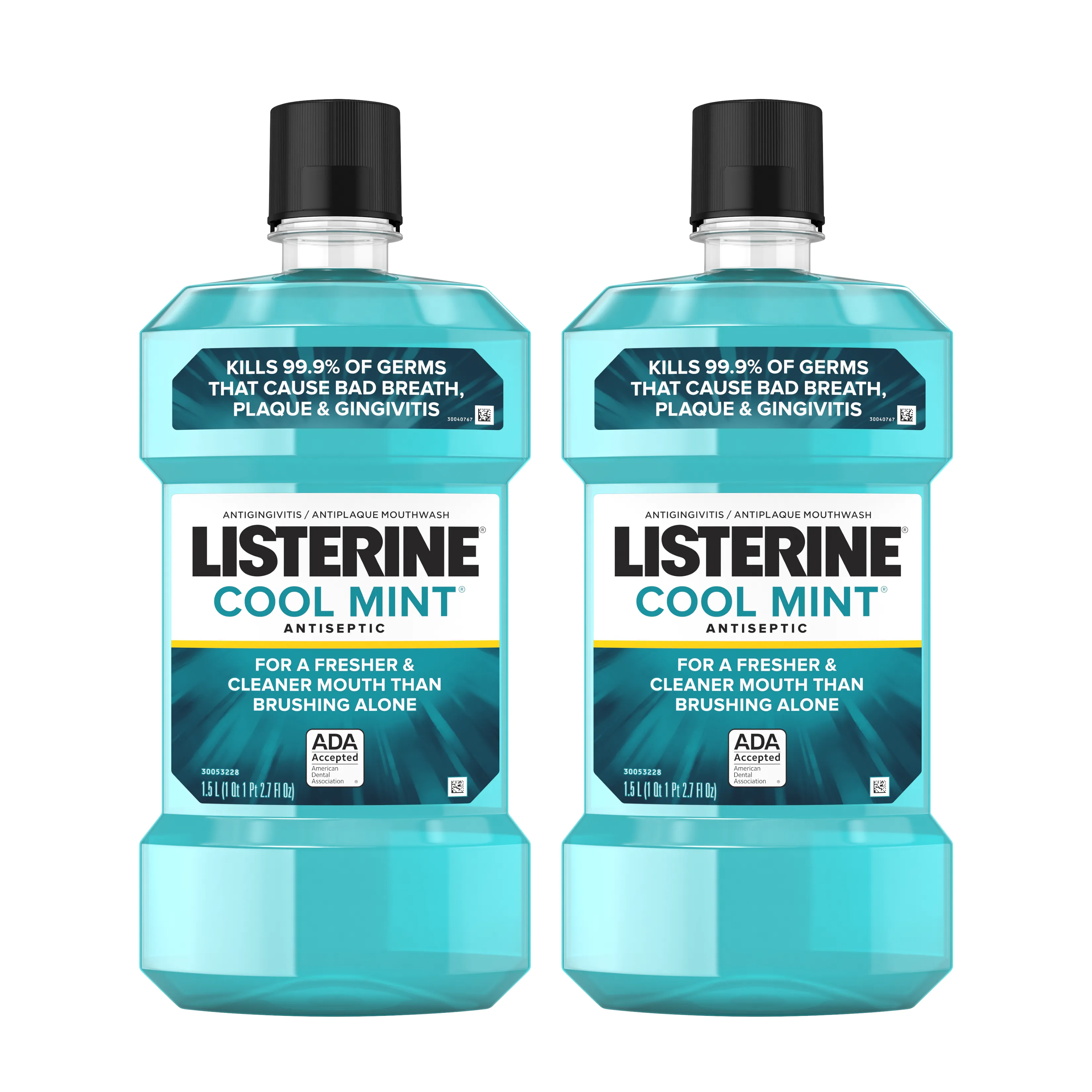 Listerine Cool Mint Antiseptic Mouthwash, 1.5L Twinpack