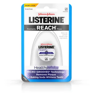Listerine Healthy White, Interdental Floss, Mint