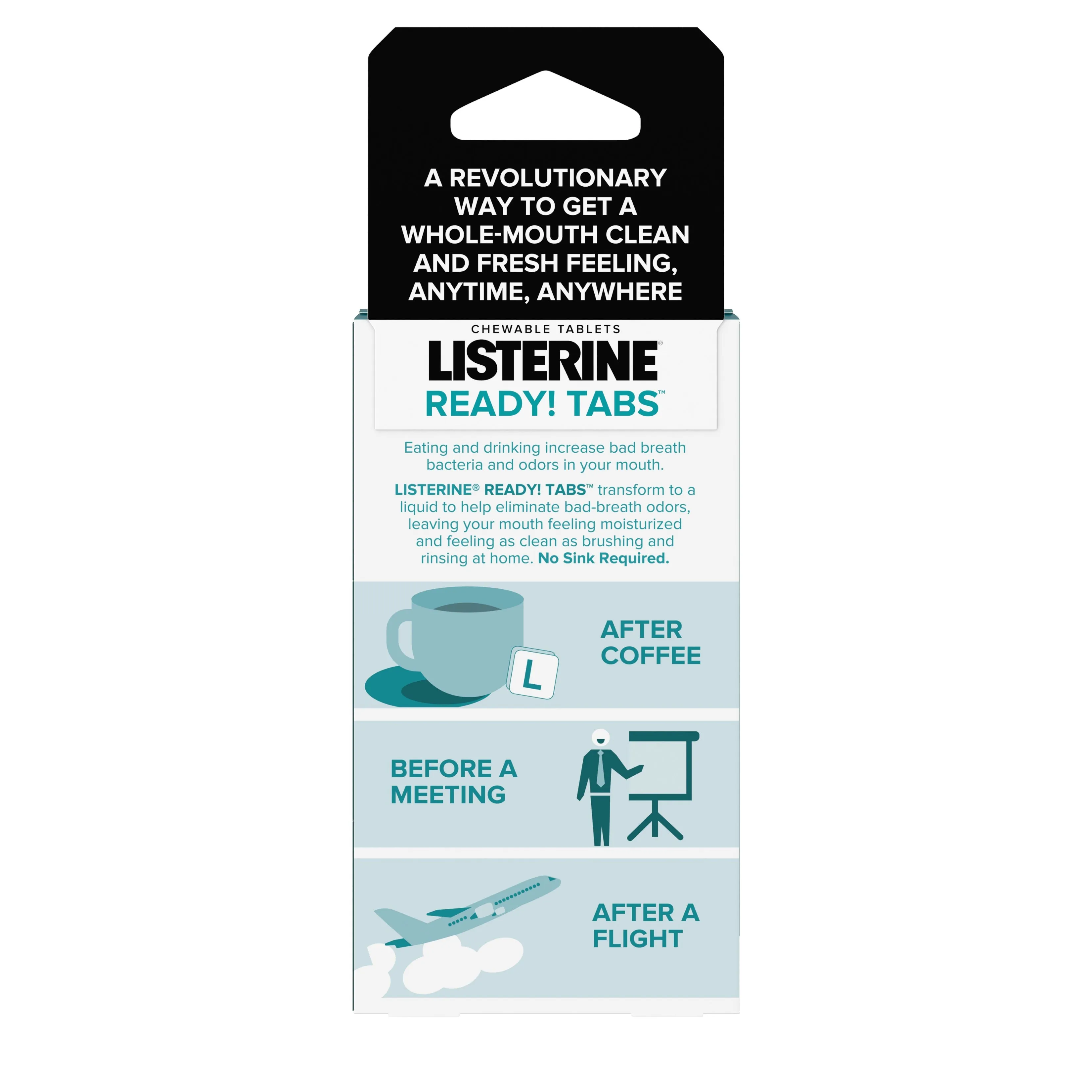 Listerine READY! TABS Chewable Tablets Clean Mint