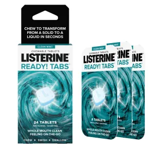 Listerine READY! TABS Chewable Tablets Clean Mint