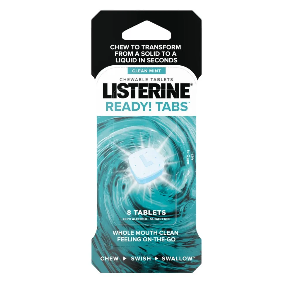 Listerine READY! TABS Chewable Tablets Clean Mint