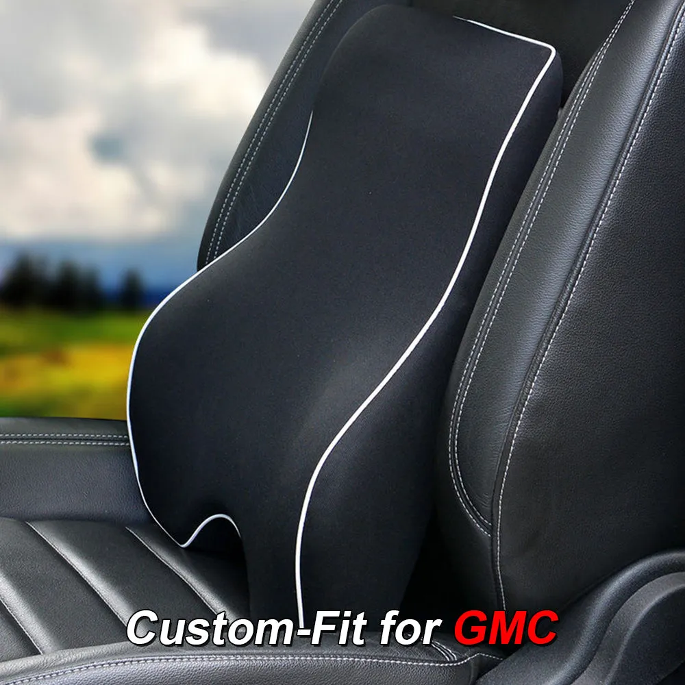 Lumbar Support Cushion for Car and Headrest Neck Pillow Kit, Custom-Fit For Car, Ergonomically Design for Car Seat, Car Accessories WAWQ254