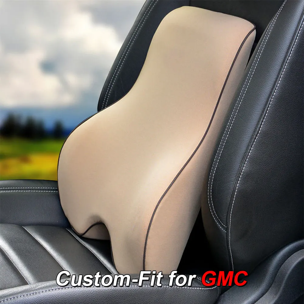 Lumbar Support Cushion for Car and Headrest Neck Pillow Kit, Custom-Fit For Car, Ergonomically Design for Car Seat, Car Accessories WAWQ254