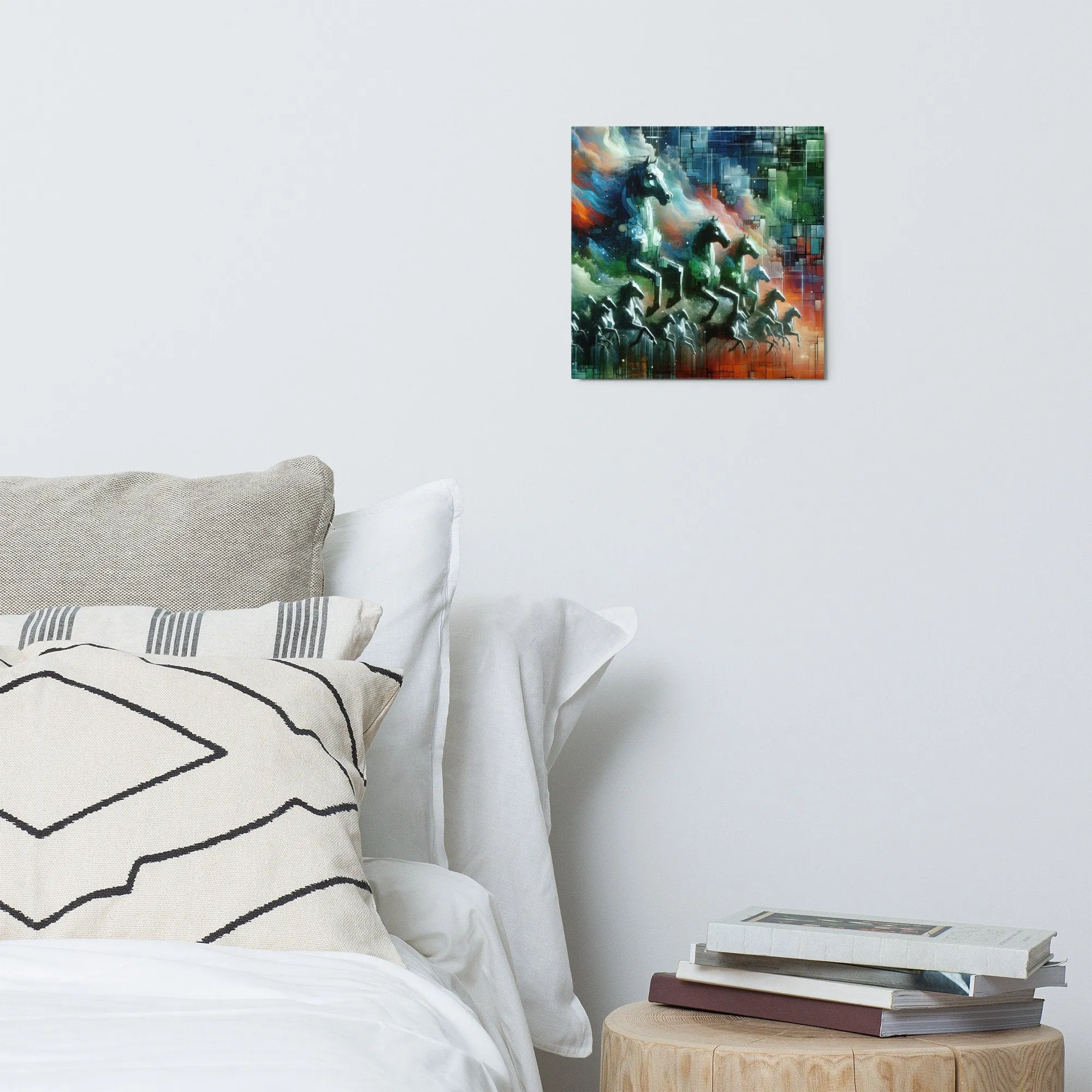 Luminescent Horse-Themed Metal Print | Durable, Scratch & Fade Resistant Wall Art | Customizable Aluminum Art Print