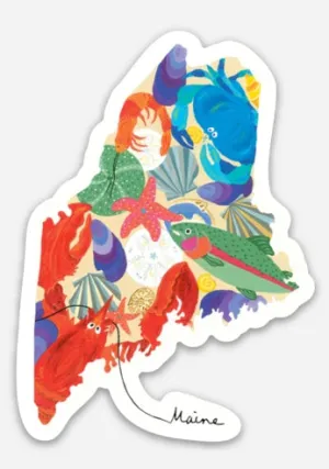Maine Collage Sticker