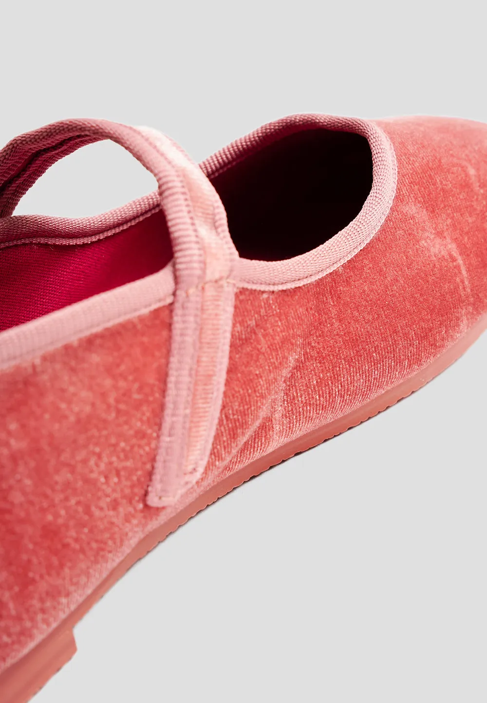 MARY JANE VELVET BLOSSOM PINK