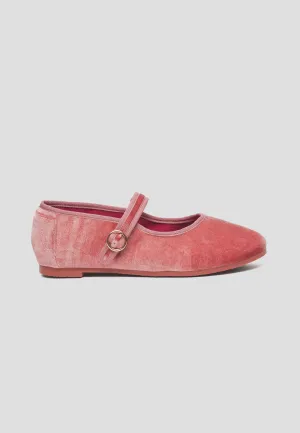 MARY JANE VELVET BLOSSOM PINK
