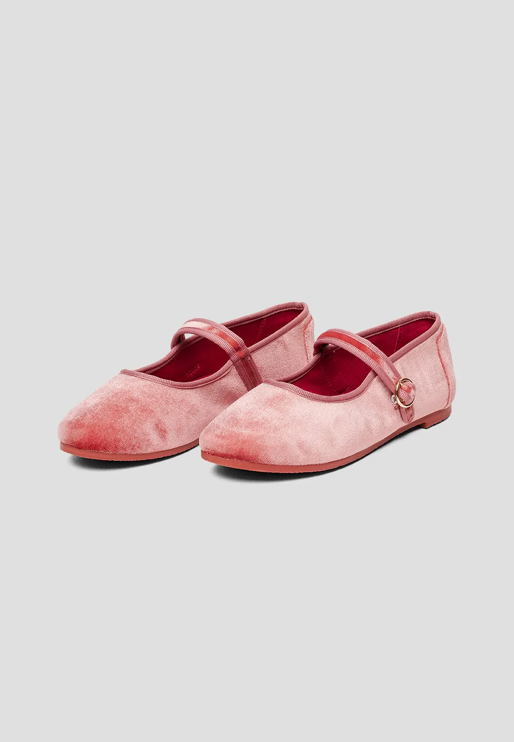 MARY JANE VELVET BLOSSOM PINK