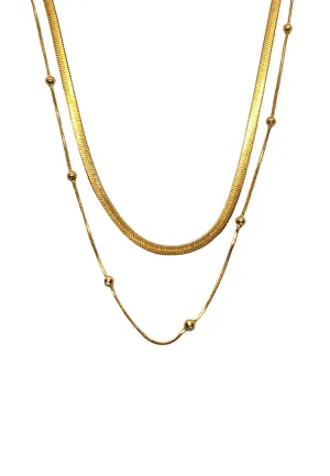 Medusa Herringbone Multi-Layer Necklace