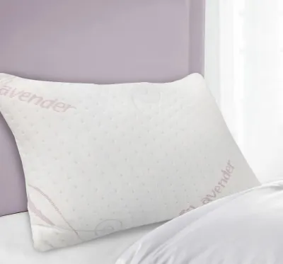 Memory Foam Pillow with Lavender Cover