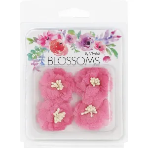 MINI MULTI LAYER FLOWER HOT PINK 4PC