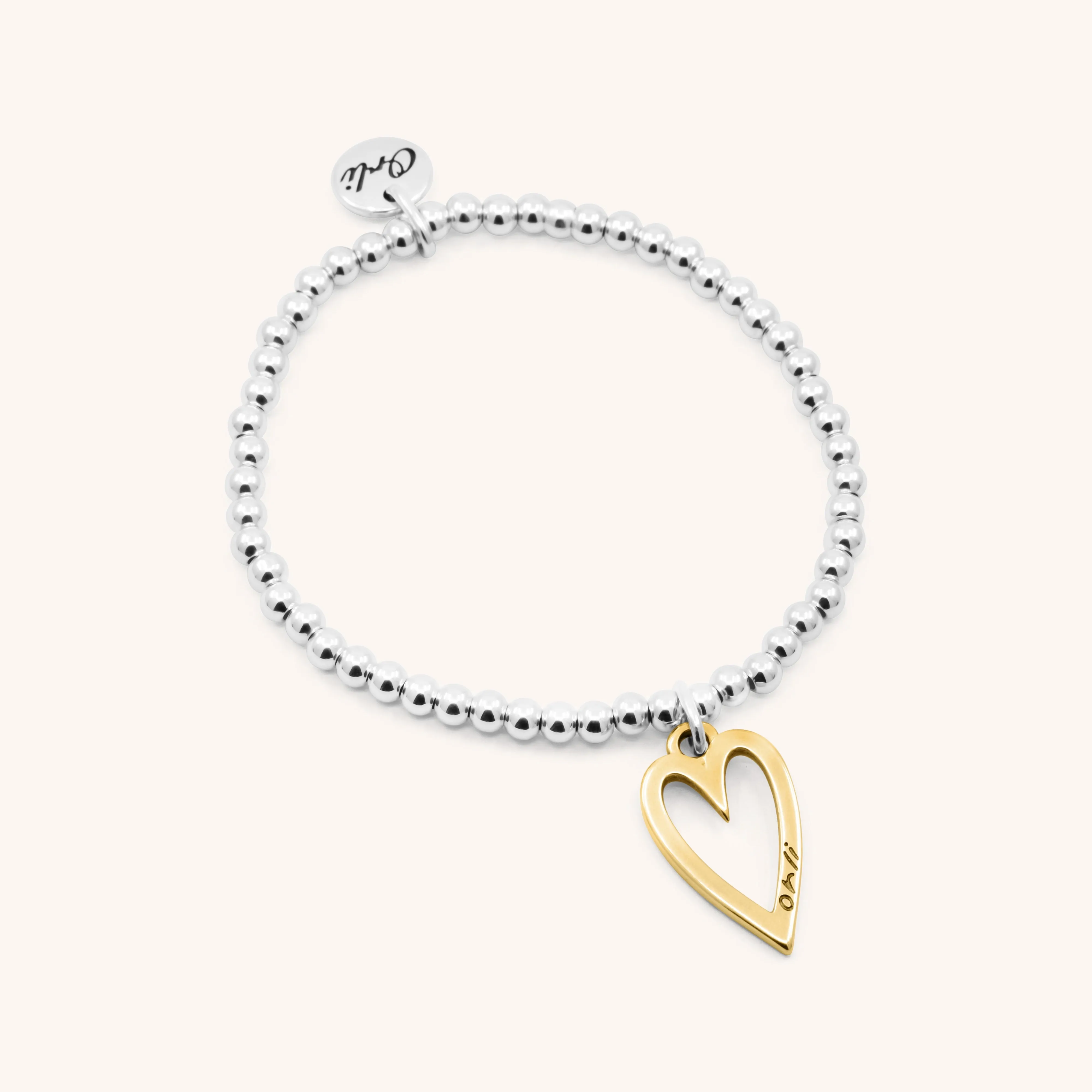 Mini Open Heart Beads Bracelet