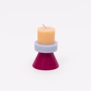Mini Stack Candle | Peach / Lilac / Ruby