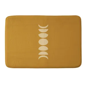 MINIMAL MOON PHASES ORANGE MEMORY FOAM BATH MAT