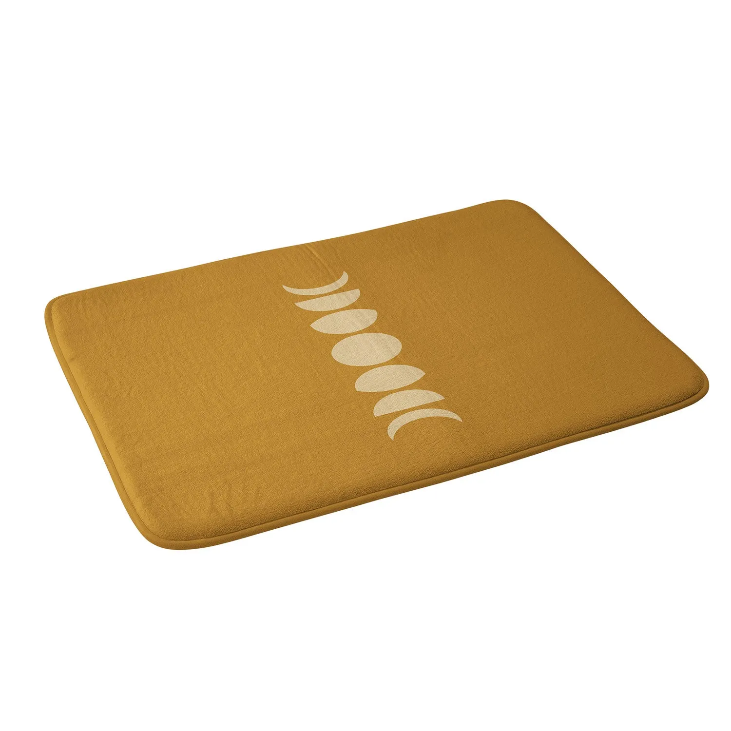 MINIMAL MOON PHASES ORANGE MEMORY FOAM BATH MAT