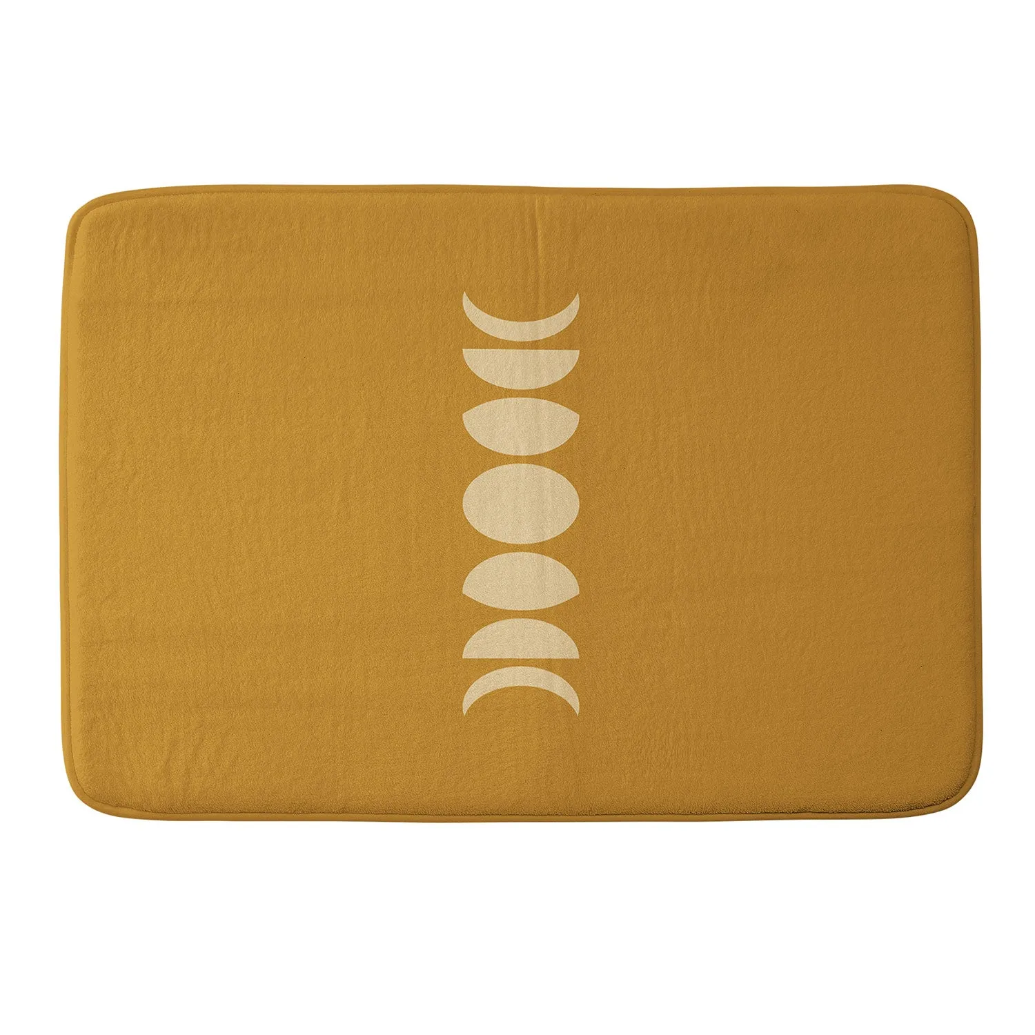 MINIMAL MOON PHASES ORANGE MEMORY FOAM BATH MAT