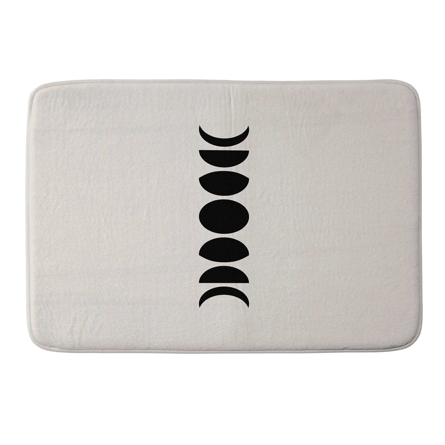 MINIMAL MOON PHASES WHITE MEMORY FOAM BATH MAT