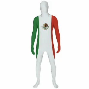 Morphsuits Adult International Classic Halloween Costume Mexico Flag Large