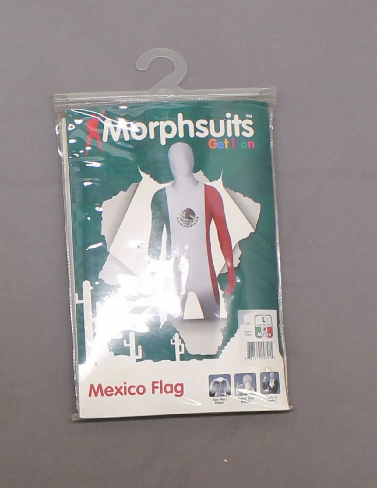 Morphsuits Adult International Classic Halloween Costume Mexico Flag Large