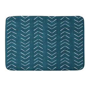 MUD CLOTH BIG ARROWS IN TEAL MEMORY FOAM BATH MAT