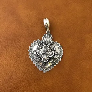 Multi Layer Heart Pendant III on Santa Fe Pearls