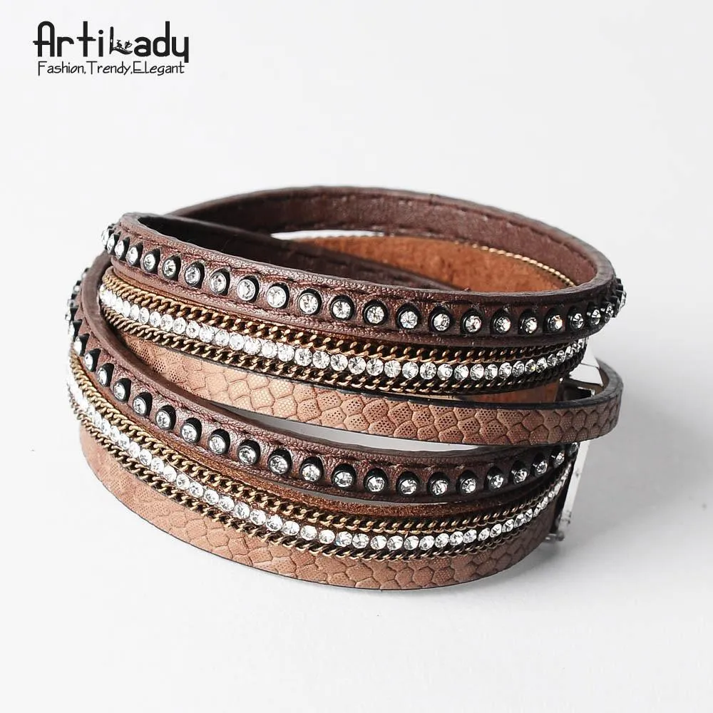 Multi-Layer Leather wrap bracelet