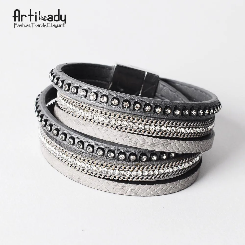 Multi-Layer Leather wrap bracelet