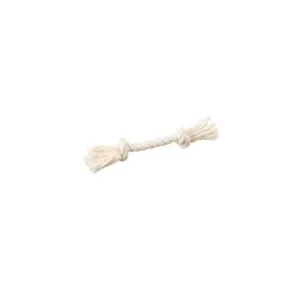 Multipet 2-Knot White Rope 6" Small Dog Toy