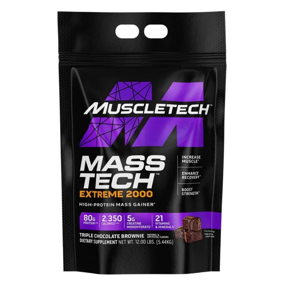 MuscleTech Mass Tech Extreme 2000 Mass Gainer 12 lbs (Exp Jul 2025 to Jan 2026)