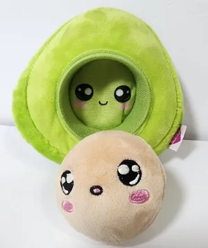 NEW Stuffed Avocado Farm Fresh Plush Removable Memory Foam Pit Toy Stress Reliever