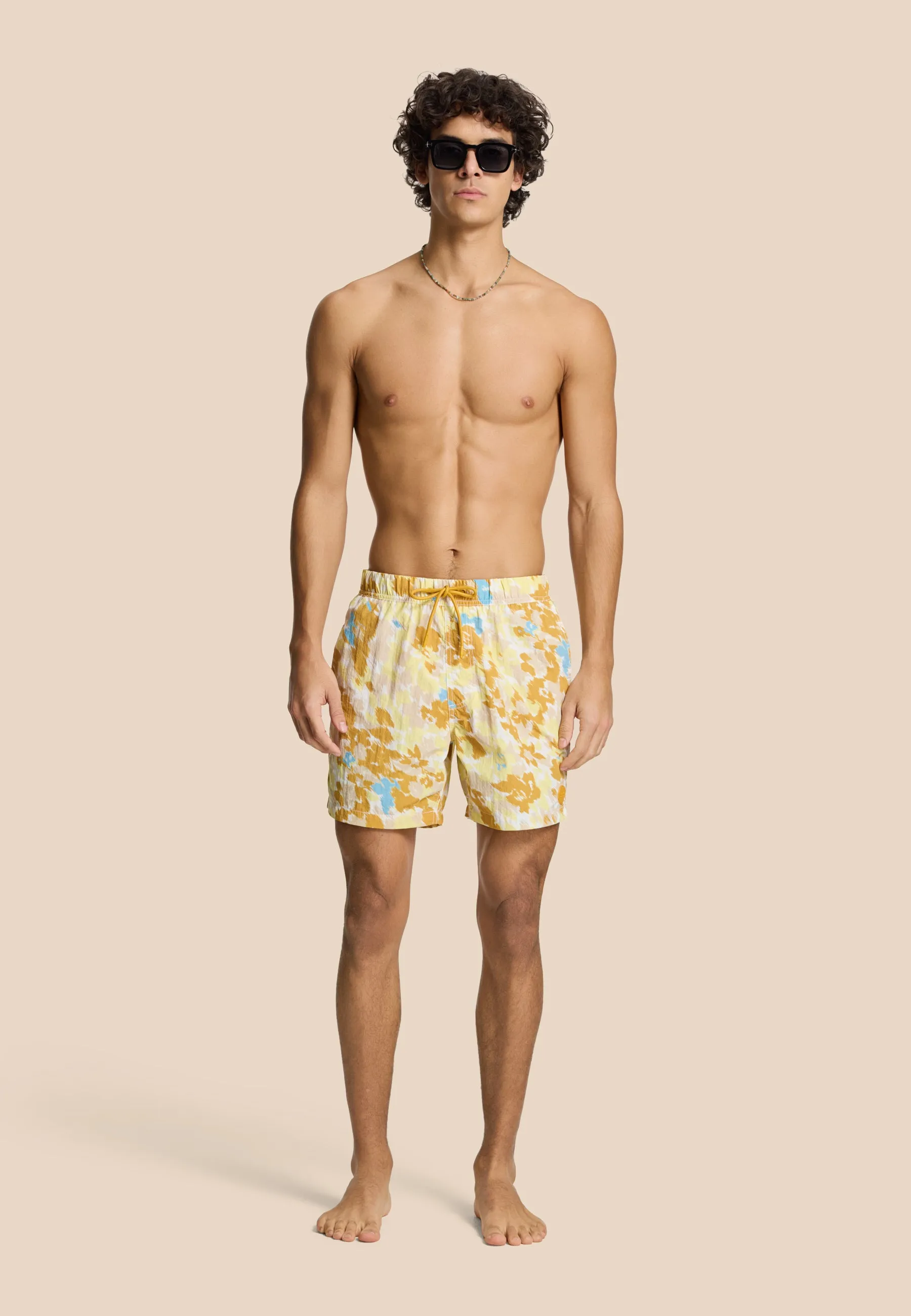 NICK QUICK DRY swim shorts digital camo | yellow