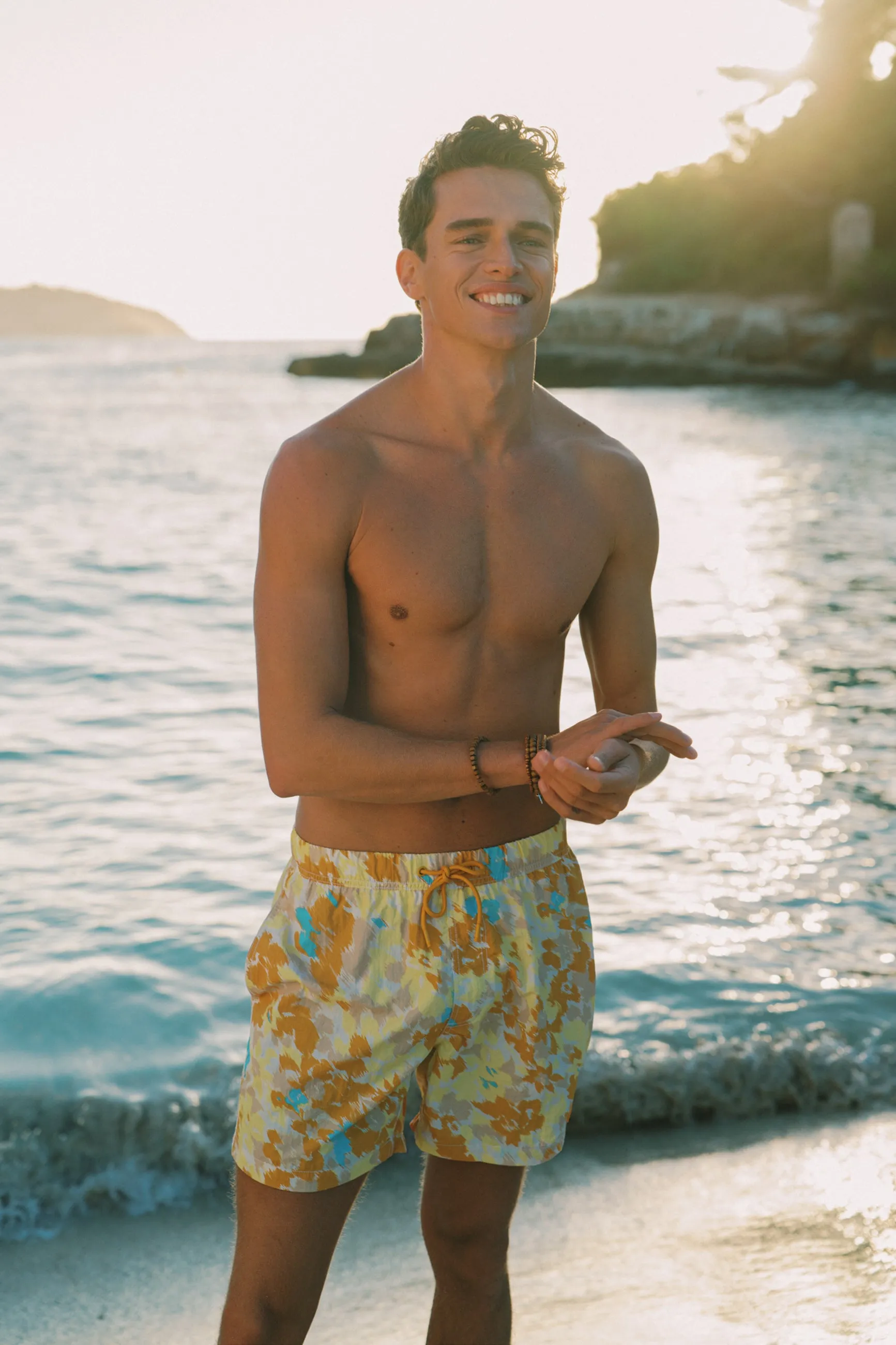 NICK QUICK DRY swim shorts digital camo | yellow