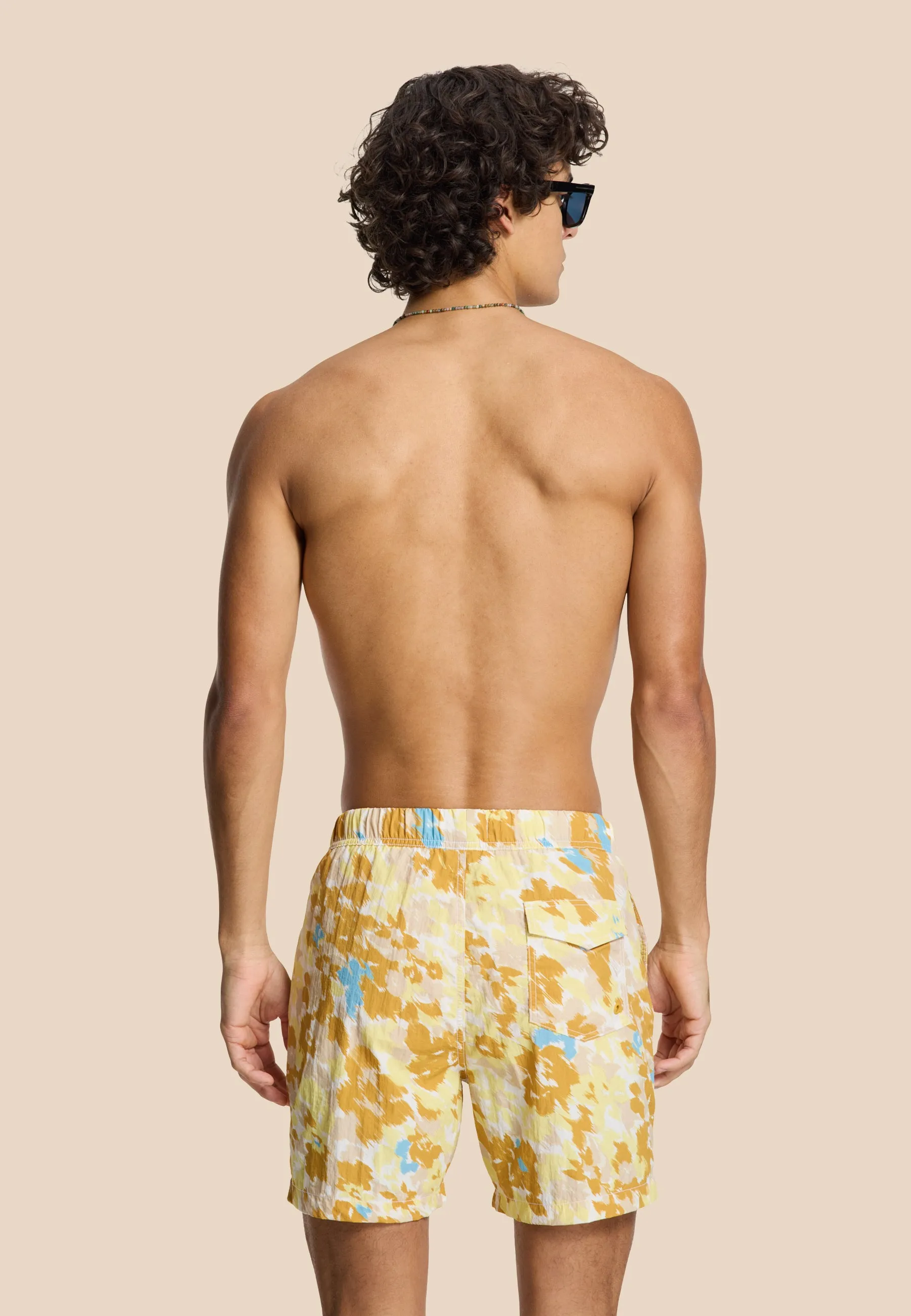 NICK QUICK DRY swim shorts digital camo | yellow