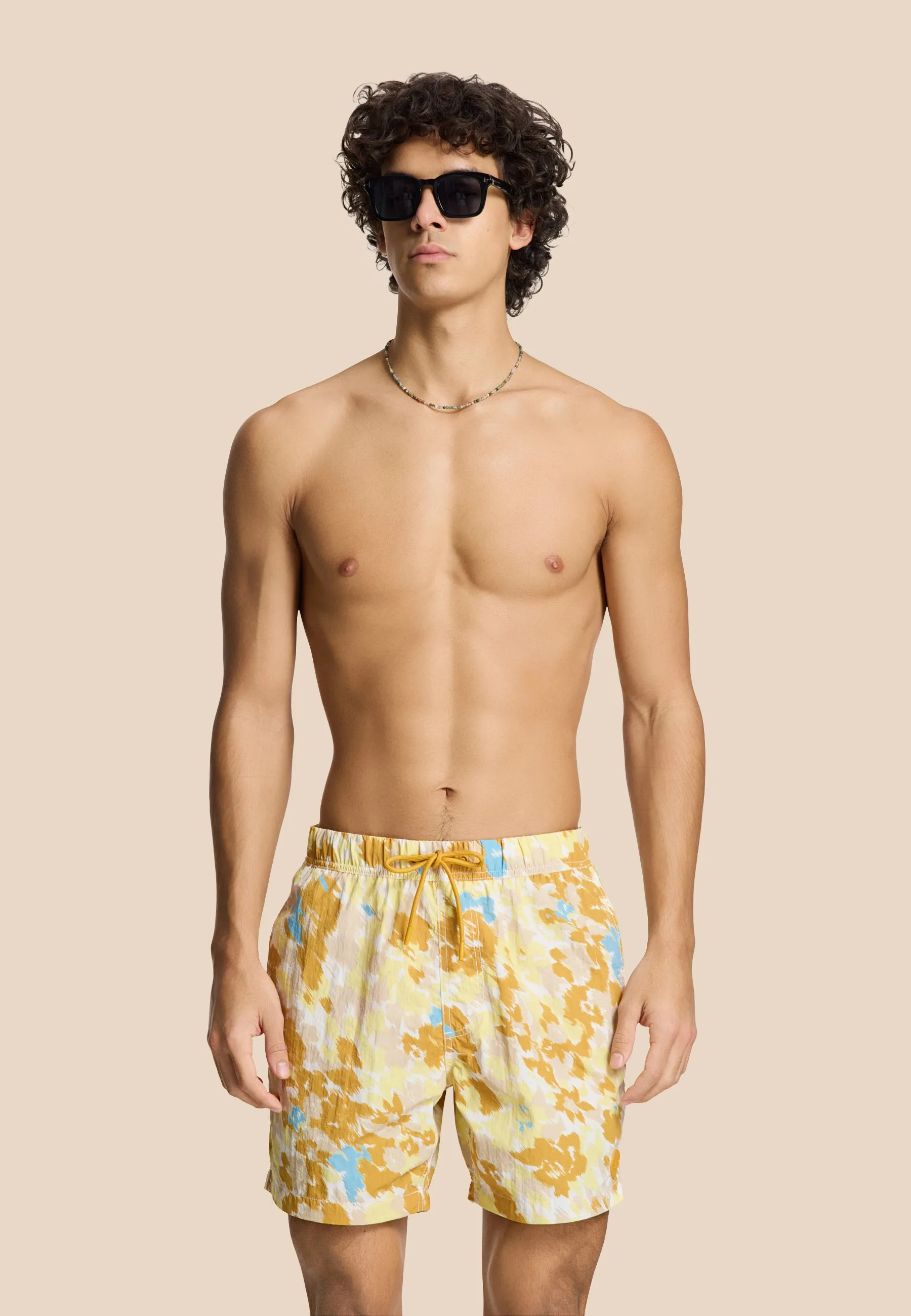NICK QUICK DRY swim shorts digital camo | yellow