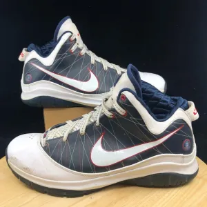 Nike LeBron 7 P.S. USA White/Navy - Men's Size 12 ( 407639-100 )