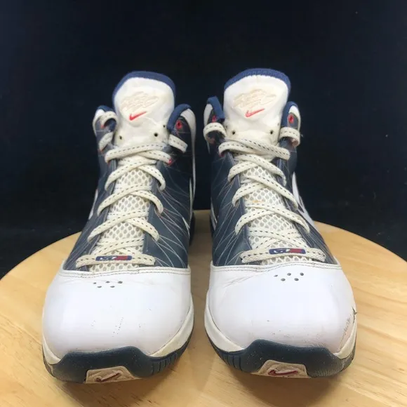 Nike LeBron 7 P.S. USA White/Navy - Men's Size 12 ( 407639-100 )