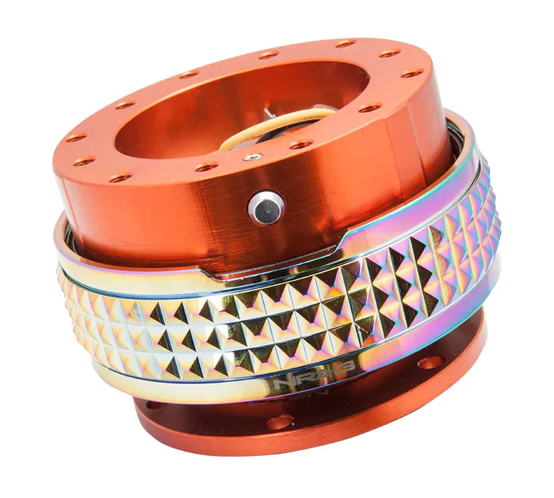 NRG Quick Release 2.1 - Orange Body / Neochrome Pyramid Ring