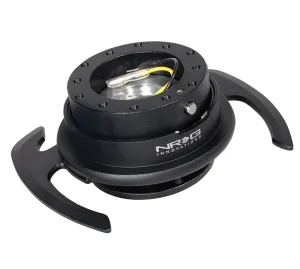 NRG SRK-700BK Black Body / Black Ring w/ Handles Quick Release Gen 4.0