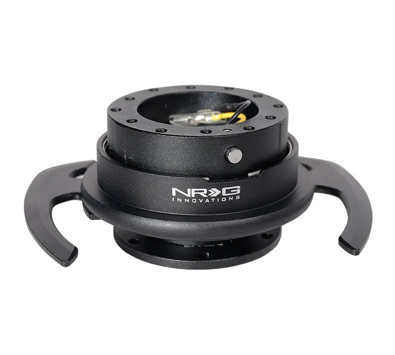 NRG SRK-700BK Black Body / Black Ring w/ Handles Quick Release Gen 4.0
