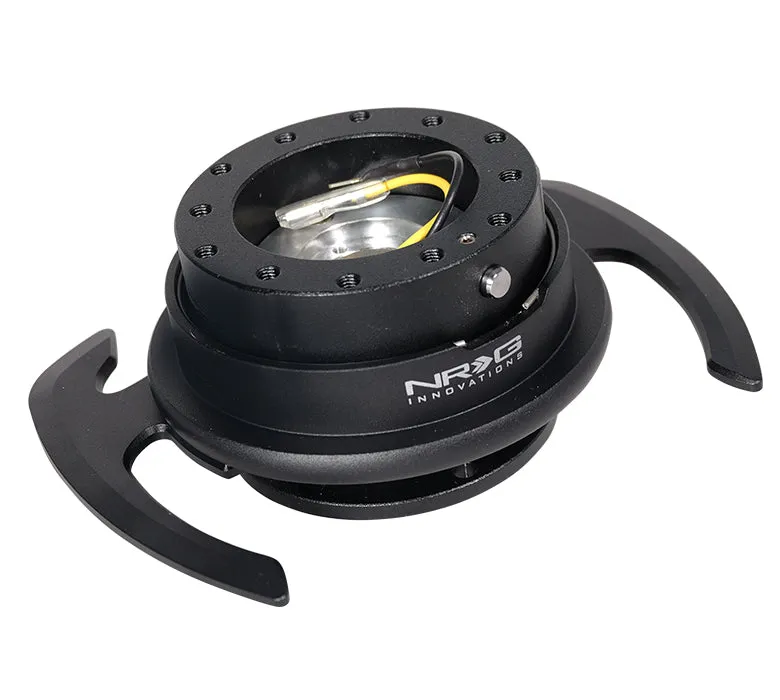 NRG SRK-700BK Black Body / Black Ring w/ Handles Quick Release Gen 4.0
