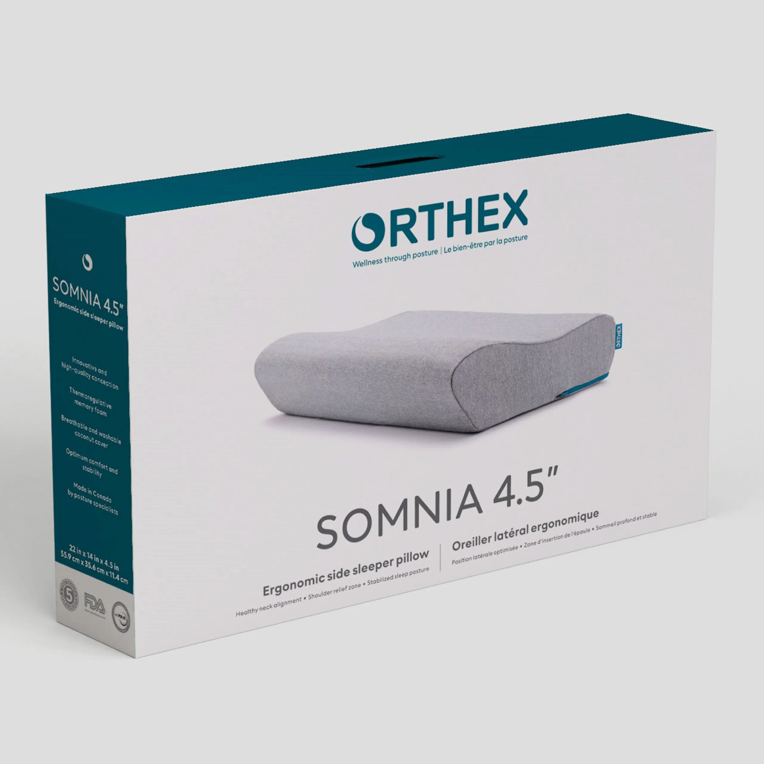 Orthex Somnia 4.5" Ergonomic Side Sleeper Pillow