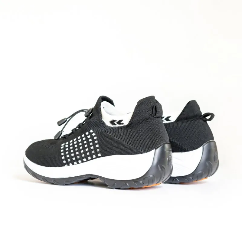 Ortho Stretch Cushion Shoes - Black White